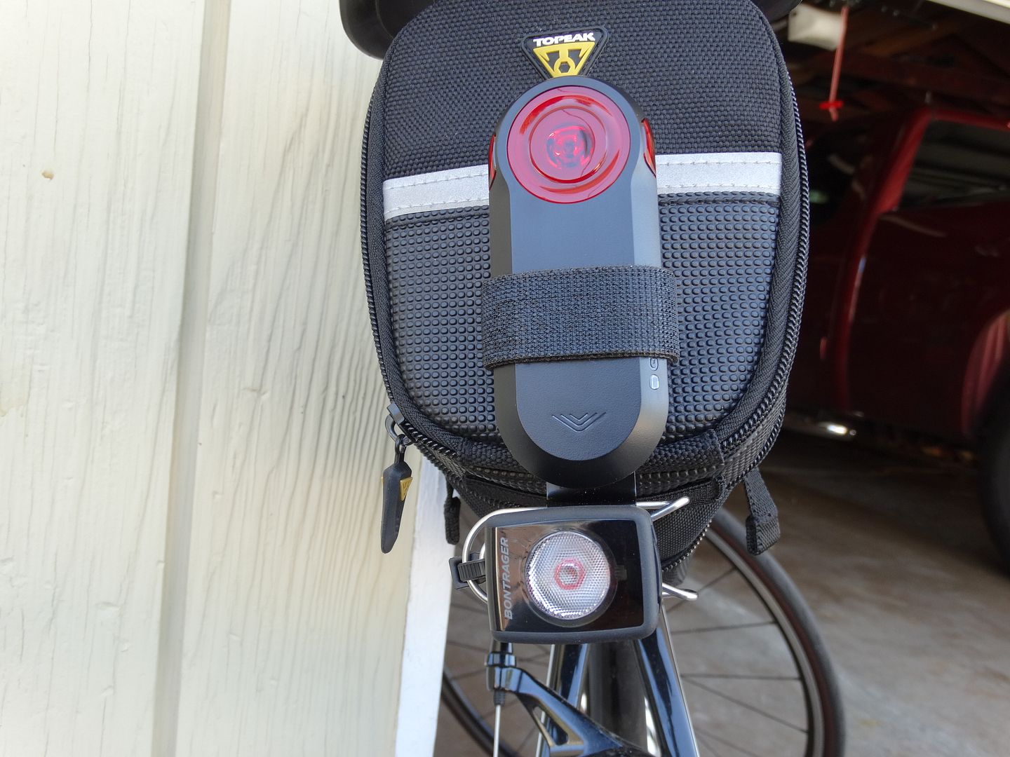 Garmin Varia radar installation on saddle bag Weight Weenies